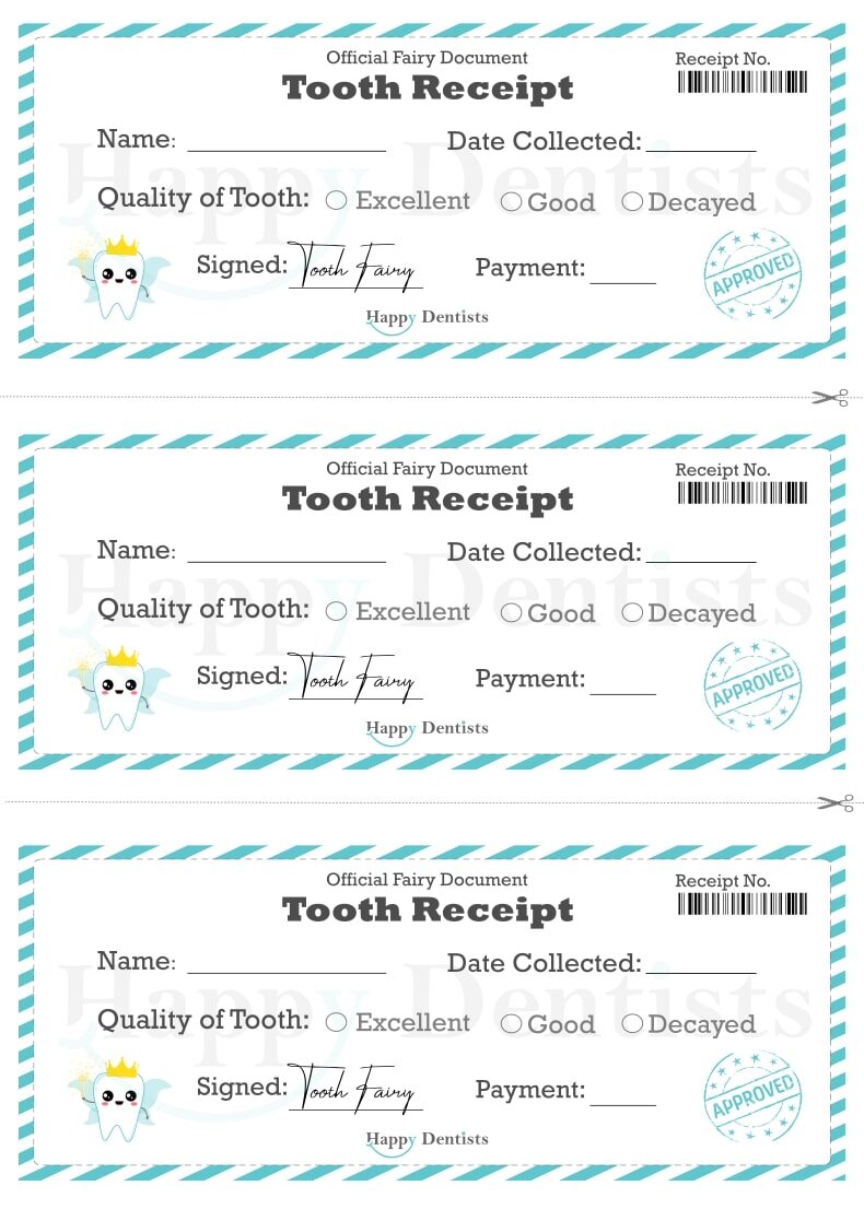 Tooth fairy receipt